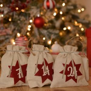 2 x 24 Pcs Velvet Bows Christmas Tree Ornaments Vintage Ribbon for Tree Garland Wreath Indoor Xmas Decorations (Khaki)