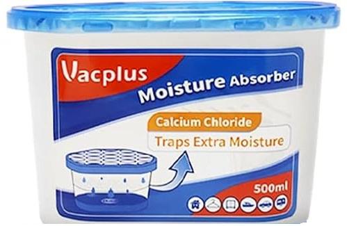 Vacplus Moisture Absorbers, 10.5 Oz Humidity Absorber Boxes Attracts Extra Moisture from Your Bathroom, Closet, Kitchen & Study, Dehumidifier, Odor Eliminator for Closet (Fragrance Free), 1 pack