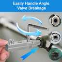 2 x Premium Easy-Out Stripped Screw Extractor Set High-Quality Carbon Steel Tool Set, Suitable for 1/2" to 1" Damaged Screws, Broken Water Pipes and Bolts, an All-in-One Removal Tool Set