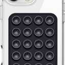 2 x PKYAA Anteel Silicone Suction Phone Case Mount, Silicon Adhesive Phone Accessory for Smartphones, Hands-Free Mirror Shower Phone Holder for Selfies, Tiktok Videos (Black)