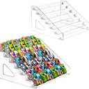 1-Pack Clear 7 - Tier Acrylic Toy Car Display Shelf  Holds 60+ 1:64 Scale Toy Cars, Desktop, or Freestanding Organizer for Collectors