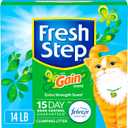 Fresh Step Clumping Cat Litter with Febreze Gain Scent, Long Lasting Odor Control Kitty Litter with Activated Charcoal, Low Dust Formula, 14 lb