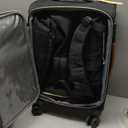 RAINSMORE Carry On Luggage 22x14x9 Airline Approved, 20 Inch Softside Suitcases with Wheels, 3 Piece Luggage Sets, Rolling Carry On Suitcase with TSA Lock for Travel Weekender (Black-Brown)