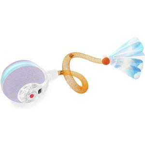 Interactive Cat Toys for Indoor Cats,The 3rd Generation Agile Moving Cat Ball with Elastic Mesh Tail,Automatic Kitten Toys for Bored Indoor Cats (Purple)