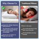 Ear Piercing Pillow for Side Sleepers - Relieves Ear Pain & Pressure, Supports Piercing & Surgery Recovery, Adjustable Cotton Fill with Ergonomic Ear Hollow, Washable Cover
