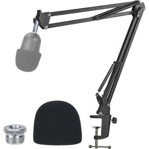 Razer Seiren Mini Boom Arm with Pop Filter - Mic Stand with Foam Cover Windscreen Compatible with Razer Seiren Mini Streaming Microphone by YOUSHARES