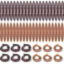 Bememo 40 Pieces Soft Curlers Hair Rollers Overnight Heatless Pillow Rollers for Hair Satin Sponge Curlers to Sleep in No Heat for Long Short Styling Tools(Leopard)