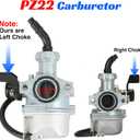 YOXUFA PZ22 Carburetor 22mm Carb Replacement for 125cc 110cc SSR TaoTao Pit Dirt Bike ATV XR CRF50 70cc DB14 DB24 Coolster Apollo Blazer Parts