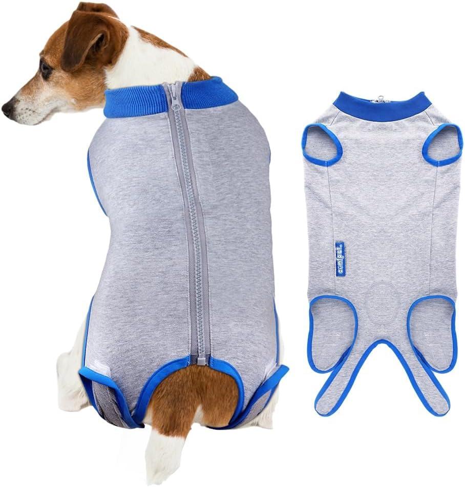 Dog Surgery Recovery Suit with Zipper for Male Female, Breathable Dog Onesie for Spay, Neuter, Anti Licking, Skin Conditions, Incontinence, Dog Bodysuit Alternative to Cone E-Collar, Large