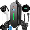 40FT Cable EV Charger Level 1 and Level 2 16 Amp EV Charging Station with NEMA5-15P & 6-20 Plug, Compatible with J1772 Electric Cars for Household Travel Portable Electric Vehicle Charger