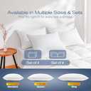 Pillows Standard Size Set of 4, Ultra Thick Down Alternative Bed Pillows,Cooling Hotel Quality Standard Pillow for Back, Stomach or Side Sleepers, Machine Washable(White,4 Pack)