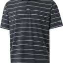 M MAELREG Boys Polo Shirt Short Sleeve Performance Moisture Wicking Dry fit Casual Striped Golf Shirts for Boys (18 Years, Dark Grey Stripe)