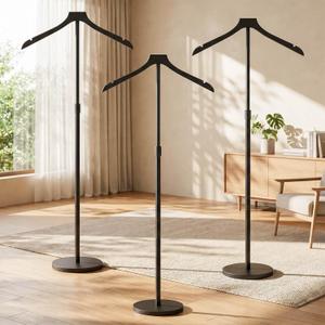 OLV 3 Pack Mannequin Torso, Adjustable Shirt Display Stand 30 to 41 Inches Height, Stable Dress Form Clothing Display Stand for Vendor, Portable Garment Rack for Cap and Gown, Black