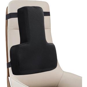 HOMBYS Lumbar Support Pillow for Office Chair-Seat Cushion for Back Support, Improved Sitting Posture and Upper/Lower Back Pain Relief for Desk Chairs, Car Seats and Airplanes(Black, 16"x12"x3")