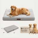 42" XL Indestructible Dog Bed, Orthopedic Waterproof Chew Proof Dog Bed, Chew-Resistant Dog Pad, 90 lbs Capacity for Extra Large Dogs, Indoor & Outdoor Use, Light Grey