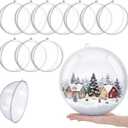 Syhood 10 Pcs Christmas Large Fillable Ornaments Plastic Balls, 7.87 Inch