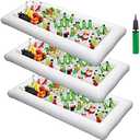 3PCS Inflatable Serving Trays Salad Ice Bar Food Drink Containers - BBQ Picnic Pool Party Supplies Buffet Luau Cooler,with a Drain Plug