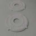 2 Pack Moldeds PU Ceiling Medallions for Light Fixtures and Ceiling Fans, 12.5" OD x 4" ID x 1-3/8 "P White (Fits Canopies up to 5-1/2")
