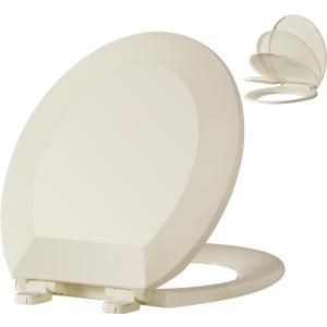 Angol Shiold PP Slow Close Toilet Seat (Round, Almond)