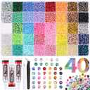 20000Pcs Resin Jelly Rhinestones for Bedazzling, 4mm Mixed-Color Flatback Gems for Diamond Art, Bedazzler Kit with 3Pcs 10ml B7000 Jewelry Glue for Crafting Crafts Book Shoes Nail Art