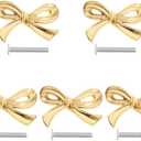 Angoily Closet Door Knobs Pull, 5pcs Bow Shape Furniture Knob Drawer Cupboard Pulls Handle for Home Kitchen, Wardrobe Cabinet Knobs, Antique Cabinet Knobs Vintage Dresser Knob