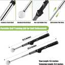 Retractable Golf Swing Training Aid, Golf Grip Trainer and Right-Handed Golf Training Aid for Chipping Hitting, Portable Grip Trainer with Click Feedback