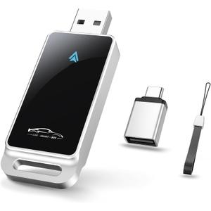 Android Auto Wireless Adapter, Convert Factory Wired to Wireless, Easy Plug and Play Setup, Zero Delay, Supports Voice Assistant, Compatible with Android 11+