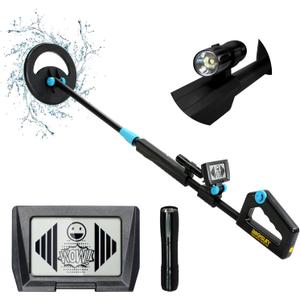 ALLOSUN Metal Detector, Adjustable 31.1"-40.2" with Foldable LCD Display, Metal Detectors with Flashlight for Night Exploration TS20B
