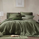 7pcs, Bedding Size: 102" x 90", Olive Green