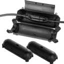 Flemoon [3 Pack] Outdoor Extension Cord Safety Cover with Waterproof Seal, Weatherproof Electrical Connection Box to Protect Outdoor Outlet, Plug, Socket, Christmas Holiday Decoration Light, Black