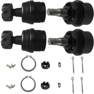 4pc Front Upper Lower Ball Joint Kit K3134 K3185 for Jeep Wrangler 2007-2017, Wrangler JK 2018, for Jeep Grand Cherokee 1999-2004, Press In Suspension Upper Ball Joints and Lower Ball Joints