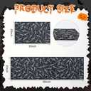2 Set of Halloween Kitchen Mat 20x60 and 20x30 Inch Black Dancing Skeleton Kitchen Rug Non-Slip Washable Rug for Halloween Home Decor