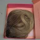 Molefi 19inch Hair Topper with Large Coverage, 6.5x6.5inch Synthetic Hair Toppers for Women with Thinning Hair, Ombre Blonde Hair Pieces