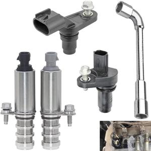 VVT Intake & Exhaust Camshaft Position Actuator with Camshaft Sensor Crankshaft Sensor Kit for Chevy GMC Equinox Malibu Cobalt HHR Terrain Buick Pontiac Saturn 2.0L 2.2L 2.4L 12655420 CHENHO