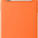 Magnetic Liquid Silicone Case for iPhone 17 Pro 6.3-Inch, Compatible with MagSafe slim Shockproof Cover with Camera Control Button & Anti-Scratch Lining for iPhone 17 Pro (2025 Release)(Orange)