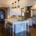Pendant Lighting for Kitchen Island, Modern Glass Pendant Light Linear Chandelier for Dining Room, 1 Light Industrial Hanging Light Fixture Adjustable Cord Farmhouse Ceiling Light Black Finish