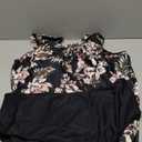 SUUKSESS Women Tummy Control Tankini Bathing Suit Ruffle High Waisted Swimsuit (XX-Large, 60 Black Floral)