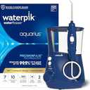 Waterpik Aquarius Water Flosser For Teeth Cleaning, Gums, Braces, Dental Care, Electric Power With 10 Settings, 7 Tips For Multiple Users And Needs, ADA Accepted, Blue WP-663, Packaging May Vary