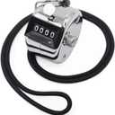 Amble Tally Clicker Counter, Metal Case Mechanical Clicker Digital Handheld Tally Counter with Nylon Lanyard