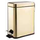 iDesign Rectangular 1.3 Gallon Bathroom Trash Set of 2-White Rectangle Step Can 5L M2