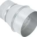 PATIKIL 4 Inch to 3 Inch Duct Reducer, Galvanized Steel Round Air Duct Reducer Crimped Pipe Increaser Adapter Connector Fitting Coupling for HVAC, Ventilation Systems