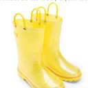 DREAM PAIRS Kids Rain Boots Glitter Boys Girls with Easy-on Handles Sparkly Waterproof Boots Outdoor Playing Rain Boots Unisex-Child, 13 Little Kid