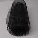 Plastic Mesh Fence Sheet 15.7IN x 10FT - 0.3IN Opening Plastic Chicken Wire Netting Roll Durable for Dogs, Poultry, Puppy, Garden Snake Barrier with 50 Pcs Zip Ties - Black