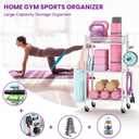 Yoga Mat Storage Rack, Home Gym Storage Rack, VOPEAK Workout Storage for Yoga Mat, Foam Roller, Gym Organizer Gym Equipment Storage for Home Exercise and Fitness Gear