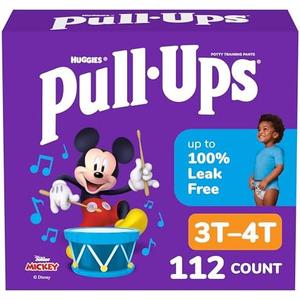 Pull-Ups Boys' Potty Training Pants, Size 3T-4T Training Underwear (32-40 lbs), 112 Count (4 Packs of 28)