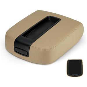 Youxmoto Center Console Lid 2007-2014 Fit for Chevy Silverado 1500 2500 3500/Suburban/Avalanche, Armrest Cover Fit for GMC Sierra 2008 2009 2010 2011 2012 2013, Only fits Full Central Floor Consoles (Beige)