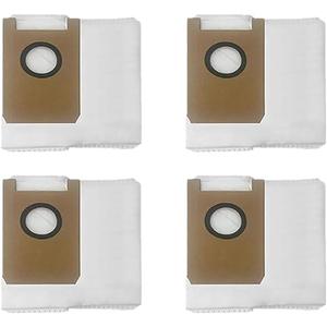 4 Pack Replacement Dust Bags for Loorow for AT800 Robot Vacuum Cleaner, Large Capacity Filter Bags Vacuum Cleaner Accessories, Easy Installation