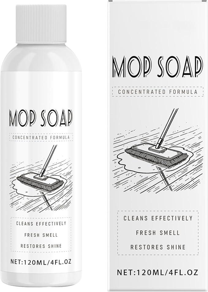 4 Pack Mop Soap for Floor Cleaning, 120ml Scented Mop Cleaner Soap, Scented Mop Soap Household Supplies Cleaner for Home, Kitchen, Floor
