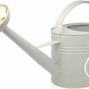 Metal Watering can 1+ Gallon with Removable Spray Head, Hot-Dip Galvanized Water Can for Plants Outdoor, Watering Can Metal 1.3 GAL, 5 Liters, Grey