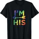 Gay Couple Matching I'm His LGBT Pride T-Shirt, S